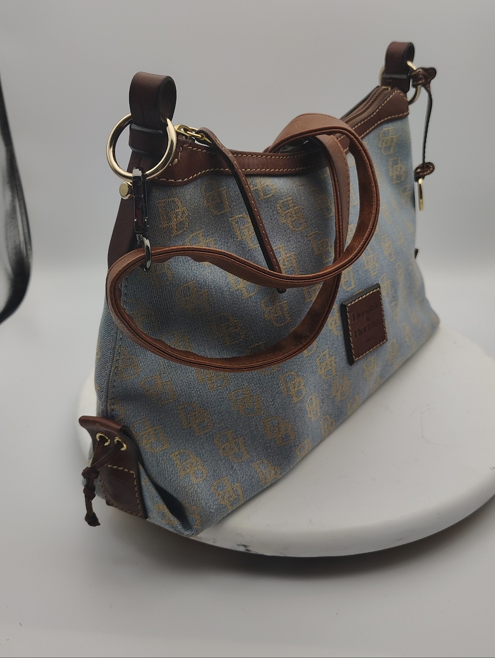 Dooney & Bourke Classic Monogram Denim Shoulder/ CrossboBag - Picture 4 of 17